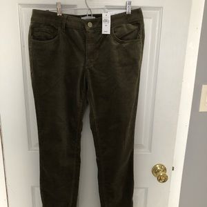 LOFT Curvy ankle zip corduroy skinny pant